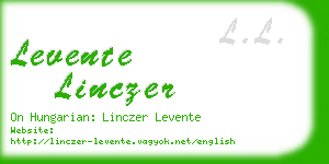 levente linczer business card